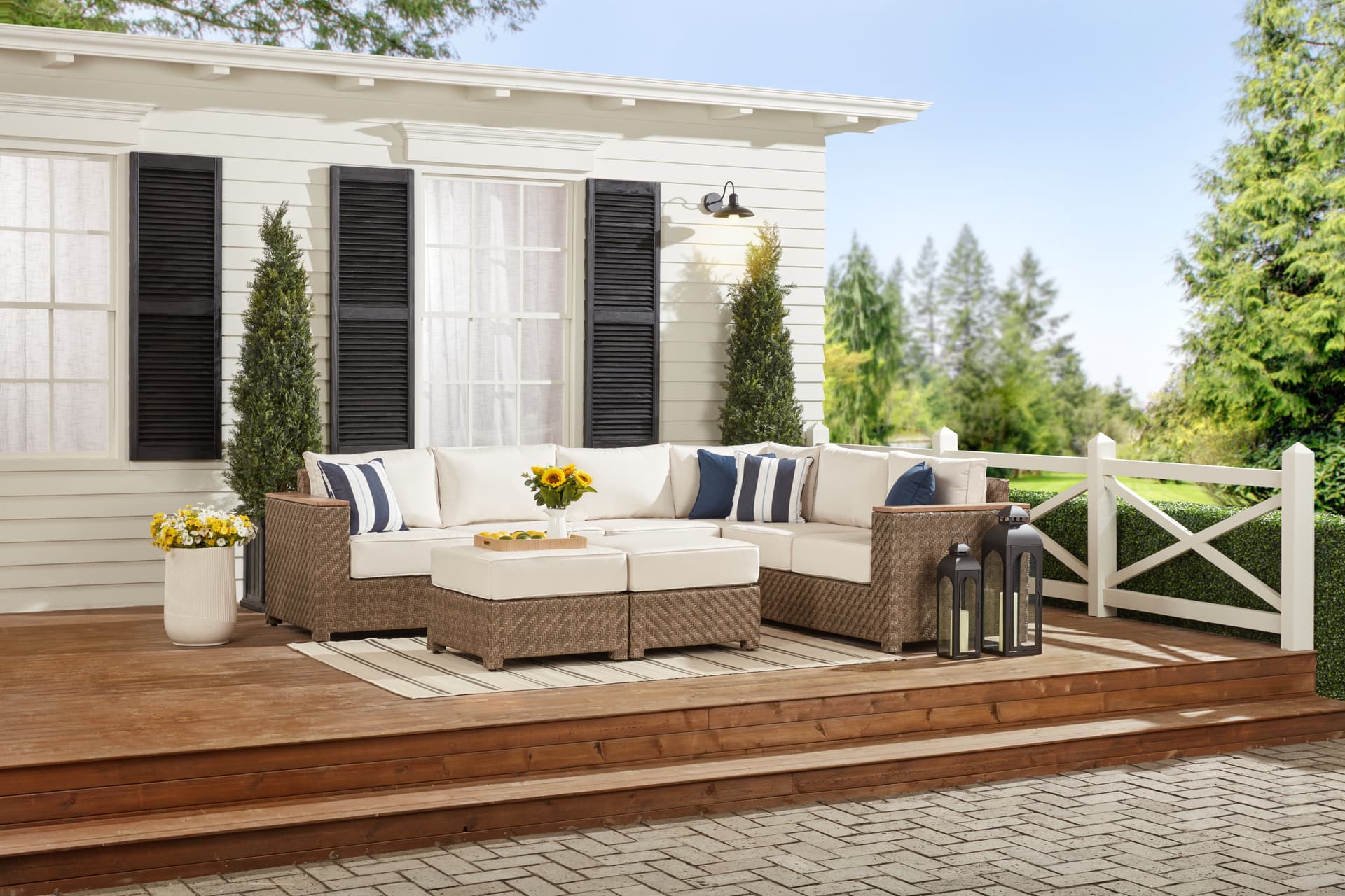 Nolan 6-piece Outdoor Patio Modular Sectional Set image 2