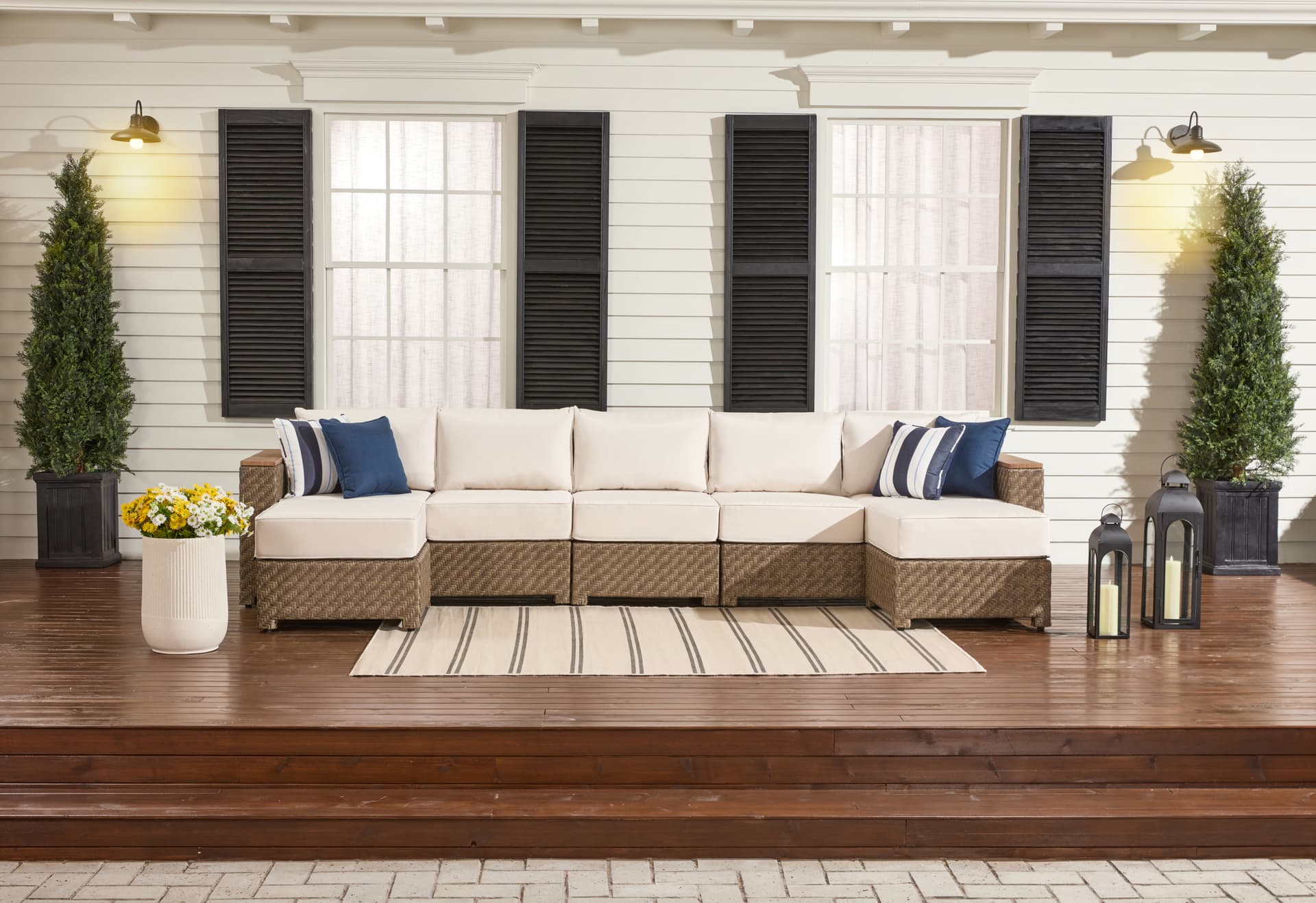 Nolan 6-piece Outdoor Patio Modular Sectional Set image 9