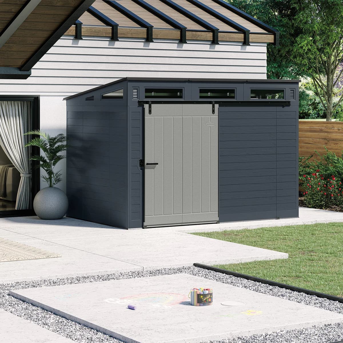 Suncast 10'X7' Barndoor, Grey