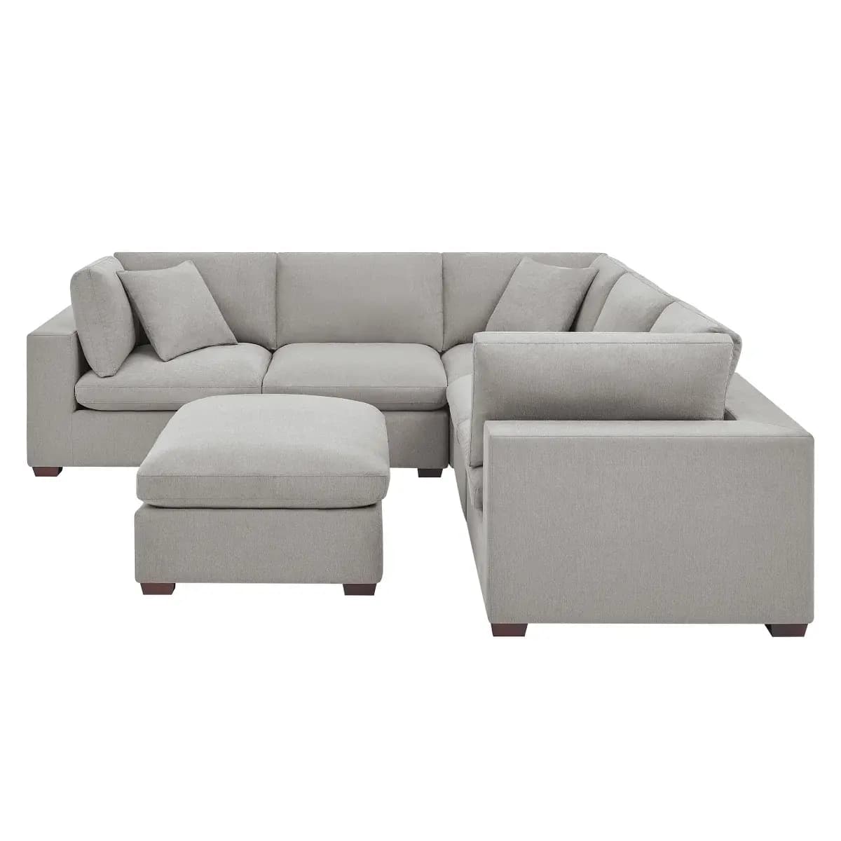Thomasville Lowell 6-piece Modular Sectional, Light Gray | Francis
