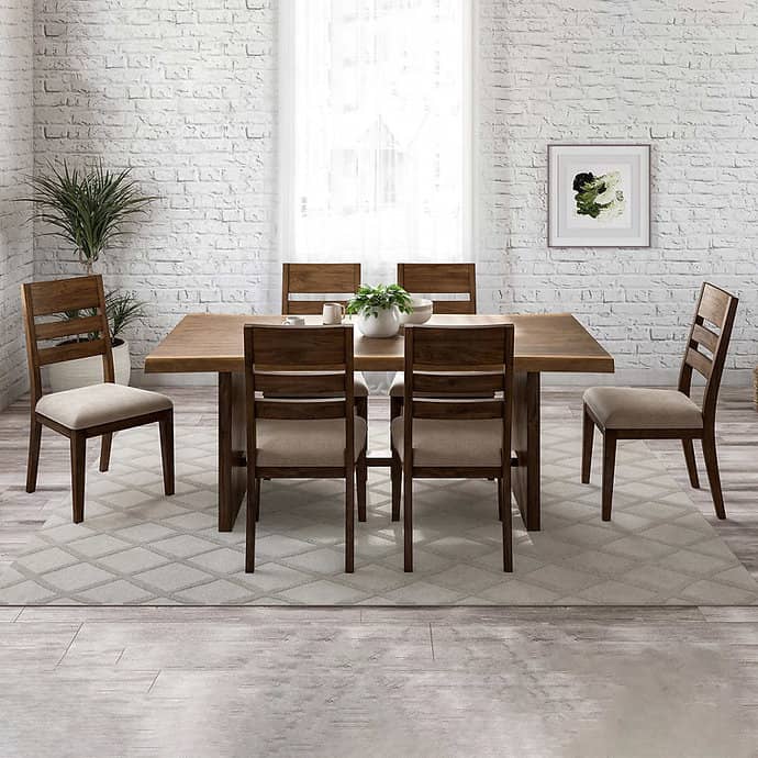 Pike & Main Whitley 7 piece Live Edge Dining Table Set