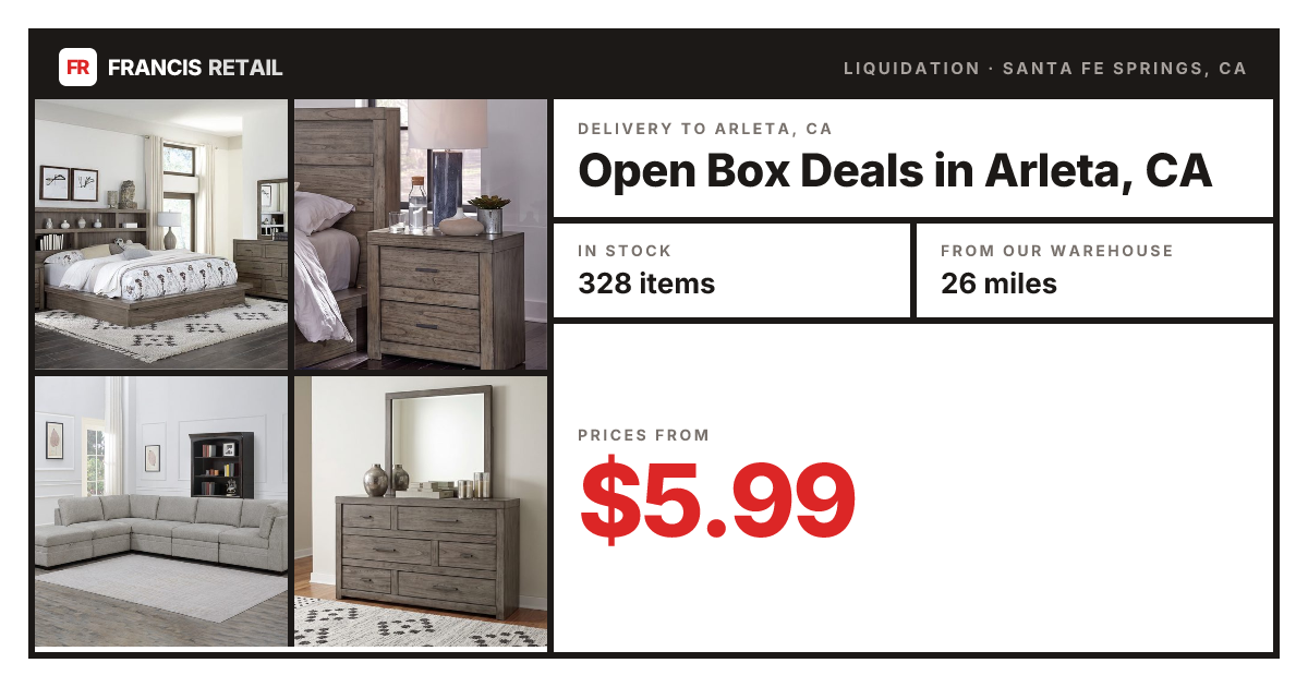 Open Box Deals in Arleta, CA — Up to 80% Off | Francis Retail