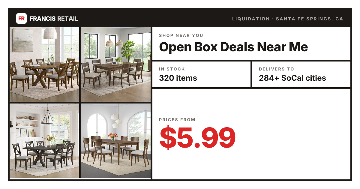 Open Box Deals Near Me — Up to 80% Off | Francis Retail