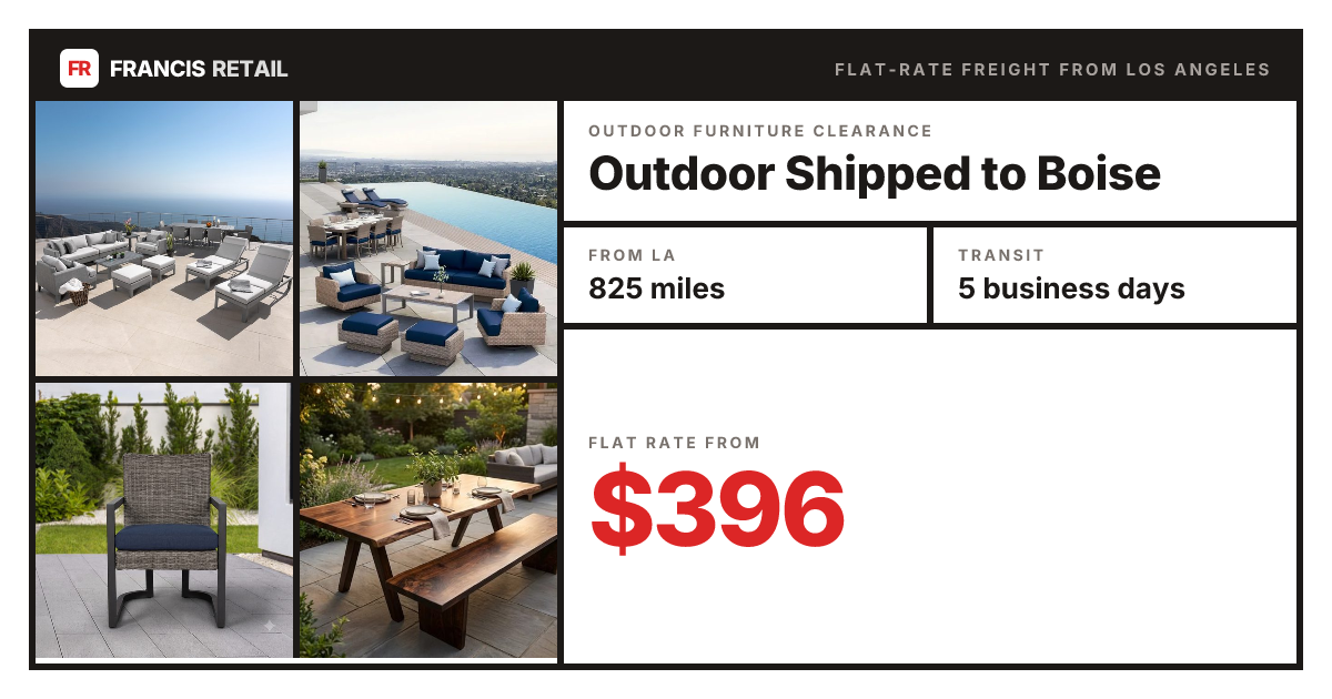 Ship Outdoor Furniture Clearance from Los Angeles to Boise, ID from ...